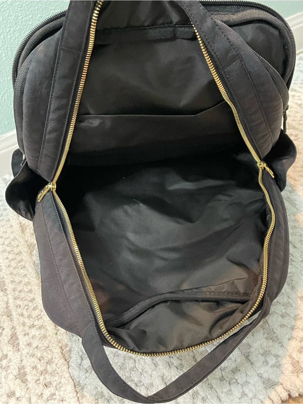 Herschel Supply Company Black Backpack with Leather Front Pocket - Picture 3 of 5